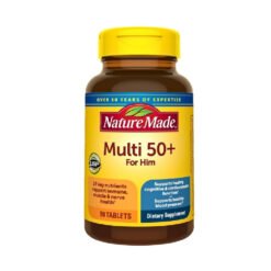 Nature Made Multivitamin 50+  For Him, Without Iron. Daily Nutritional Support for Energy, Health, Vitality. Suitable For Patients Who Do Not Require Iron - 90 Tablets