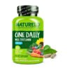 Naturelo One Daily Men's Multivitamins. Daily Nutritional Support with Activated Methylfolate, Methylcobalamin,Vitamins, Minerals, Organic Whole Food To Boost Immunity, Energy & Health.  -120 Capsules                                                                                              Exp: 11/2027