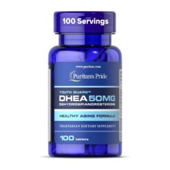 Puritan's Pride Youth Guard DHEA 50mg,- For Hormonal Support, Well Aging, Improves Energy, Mood & Sexual Health-100 Tablets                                                    Exp: 05/2028