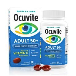 Bausch & Lomb Ocuvite 50+ Eye Vitamins & Mineral with Omega-3, Zinc & Lutein. Antioxidants For Eye Health, Improve Visual Function,  50 Softgels                                             Exp: 01/2028