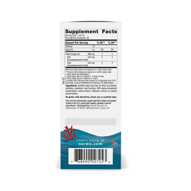 Nordic Naturals Children's DHA Xtra 535mg Berry Punch Flavour Syrup- For Cognitive and Immune Function, Learning, Social Development, Attention, Focus-60mls Exp: - Image 2