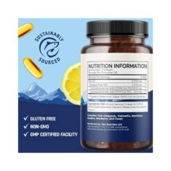 Alternative view of DHA Ultra Omega-3 Fish Oil, High Strength DHA Supplement, 1000mg. Brain & Cognitive Health Support -60 Softgels                                       Exp: