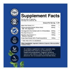 Alternative view of Nature's Craft Potent Maca Root 400mg with Ashwagandha, Tribulus Terrestris & Siberian Ginseng, To Support Wellness, Enhance Performance & Reduce Stress -60 capsules                                                    Exp: 05/2026