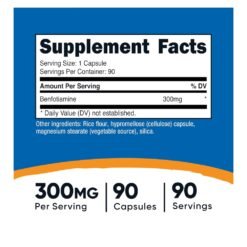 Alternative view of Nutricost Benfotiamine 300mg, Fat Soluble, Bioavailable, Physiologically Active Form Of Thiamine (Vitamin B1), For Nerve Health Support, Tissue Protection. - 90 Capsules                                                                                                                     Exp: 10/2029