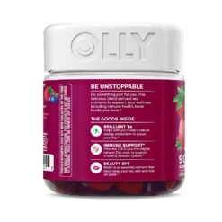 Alternative view of OLLY Women's Daily Multivitamin Gummies, with Vitamins A,D,C,E, Biotin, Folic acid. Support for Energy, Vitality, Wellness, Hair Growth,. Berry Flavour - 90 Gummies.                                                                                                                                                                       Exp: 03/2027
