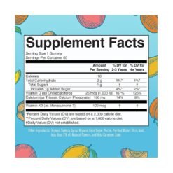 Alternative view of Mary Ruth Organics Calcium with Vitamin D&K2. 1000IU Peach, Mango,  Apricot- Flavour,Bone Health, Strong Teeth and Joint Support for Kids-60 Gummies