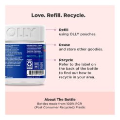 Alternative view of OLLY MEN'S Multivitamin Gummies, Vitamins A,C,D,E,B-Complex & Zinc, Blackberry Flavour. To Promote Wellness & Boost Energy - 90 Gummies  New improved Formula                                                                                                           Exp: 04/2027