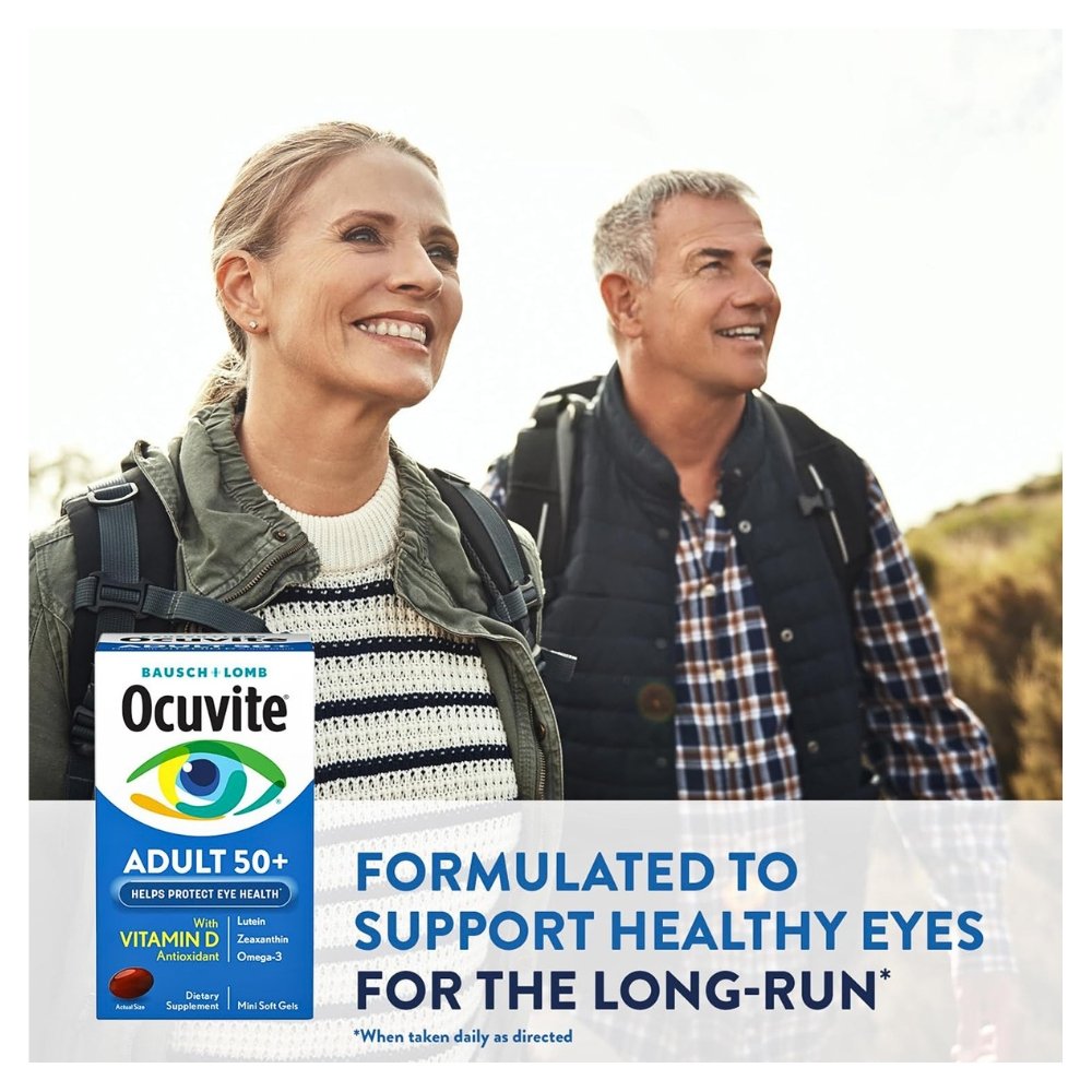 Bausch & Lomb Ocuvite 50+ Eye Vitamins & Mineral with Omega-3, Zinc & Lutein. Antioxidants For Eye Health, Improve Visual Function, 50 Softgels Exp: 01/2028 - Image 5