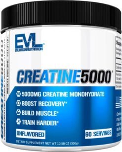 Evlution Nutrition Creatine  5000                           Creatine Monohydrate Unflavoured powder for faster recovery from Exercise                                                          Lean Muscles Growth and Performance, pre & Post Workout powder 300g-60 serving                                                 Exp:
