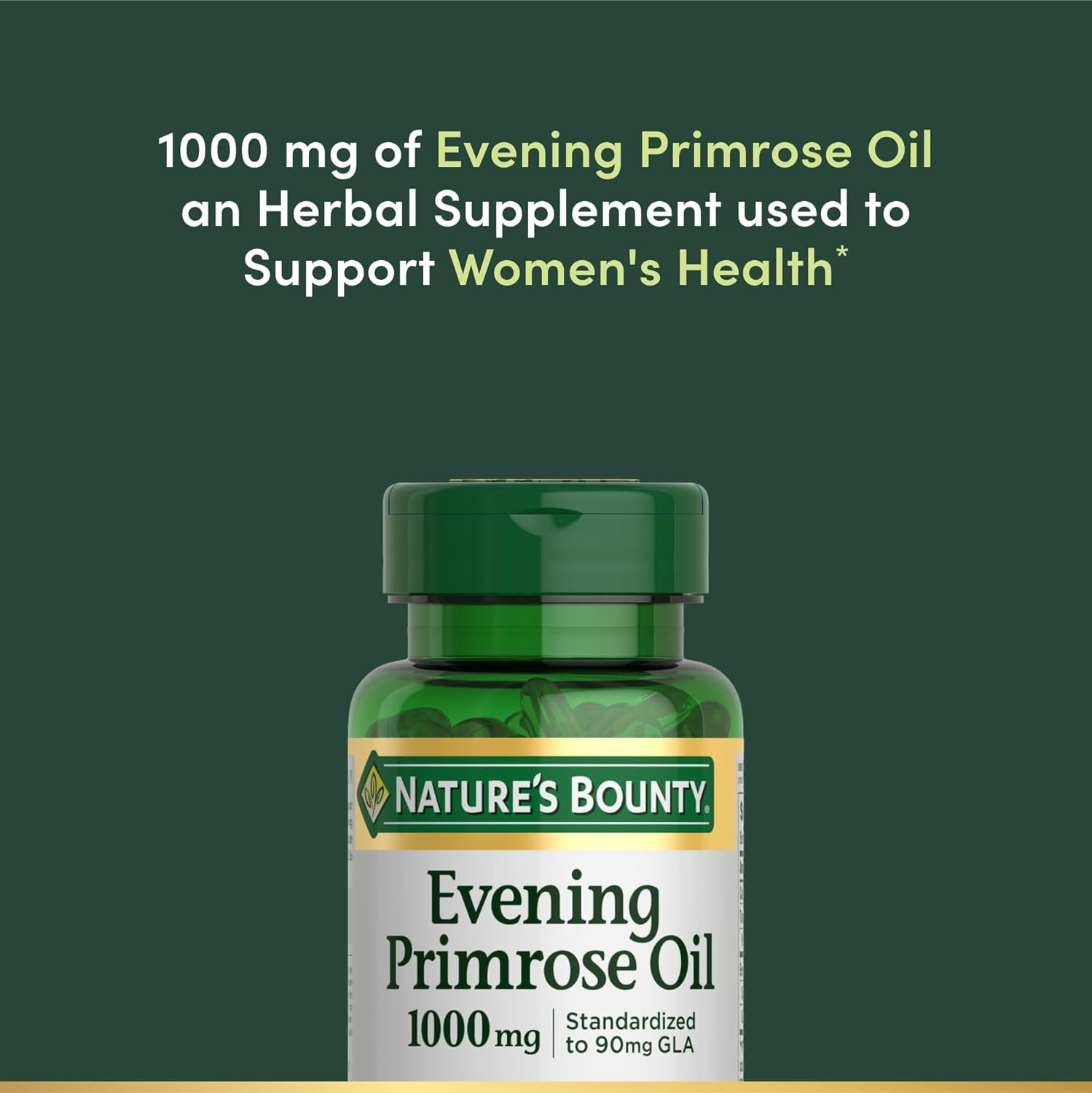 Nature's Bounty Evening Primerose Oil 1000mg- Promote women's Health Herbal Supplement -60 Rapid release Softgels Exp: - Image 2