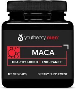 Youtheory Men's Maca-1000mg Vegan Maca Supplement for men, Support Energy, stamina,Endurance-120 Capsules                                                     Exp: