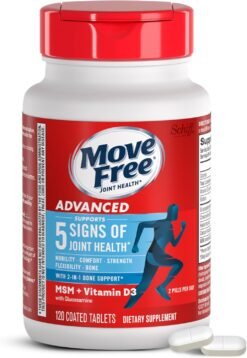 Move Free Advanced Glucosamine, Chondroitin  MSM+ Vitamin D3 Joint support supplement                                                        For Joint Health, mobility and immune health-120 Tablets.                                                         Exp: