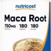 Nutricost Maca Root Capsules 750mg
Supports Energy, improve Libido, Promotes Stamina, Endurance-180 Capsules                                                               Exp