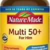 Nature Made Multivitamin 50+  For Him.                                                                    Men's Multivitamin Without Iron. Daily Nutritional Support for Energy, Health , Vtality. Suitable for Patients who do not require Iron 90 Tablets ( 3 Months Supply )