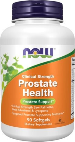 Now Supplement Clinical Strength                Saw Palmetto, Beta-Sitosterol & Lycopene.                                                                        For Optimal Prostate Health, Bladder Control, Hair Growth and Hormone Health -90 Softgels                                     Exp: