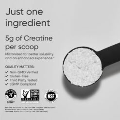 Alternative view of Sport Research Creatine Monohydrate Micronized Unflavoured Powder- Improve Performance strength and support workout recovery -500g                                          Exp: