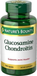 Nature's Bounty Glucosamine, Chondroitin, MSM  complex with Vitamin C manganese for Joint Health, Collagen Boost.