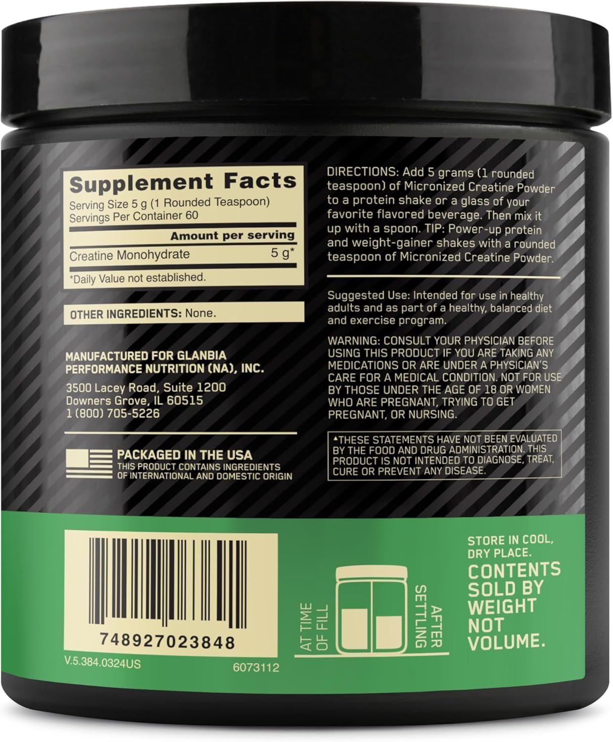 Optimum Nutrition Micronized Creatine Monohydration Powder, Unflavoured 5g- For Muscles Building Support -300G Top supplement for exercise performance Exp: - Image 3