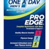 One A Day Men's Pro Edge Multivitamin Supplement with Vitamins A,B,C,D,E and Zinc for Immune Health Support, Magnesium for Healthy Muscle function and Improved Energy - 50 tablets