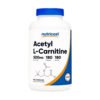 Nutricost Acetyl L-Carnitine 500mg, To Promote Energy Production, Improve Brain Function, Boost Mood & Reduce Tiredness. -  30 Capsules.                                         Exp: