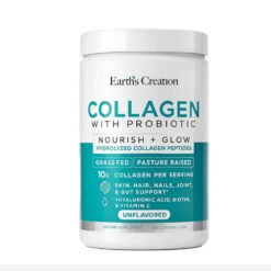Earth's Creation Collagen with Probiotic Nourish + Glow -10g, Unflavoured. Support for Supple Skin, Healthy Hair, Nails & Joints - 275g                                                                  Exp: 06/2028