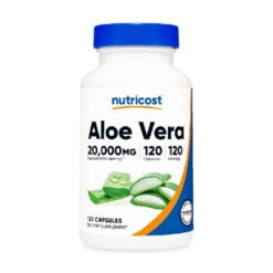 Nutricost Aloe Vera 20,000mg To Support Digestive Health, Neutralize Free Radicals, Improve Blood Sugar. 120 capsules Exp: