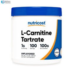 Nutricost L-Carnitine Tartrate 1000mg Powder - For Energy Support, Endurance Muscle Recovery, Weight Loss, -100g