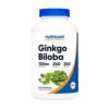 Nutricost Extra Strength Ginkgo Biloba, 120mg. To Improve Brain Health, Focus, Memory & Reduce Anxiety -240 Capsules.                                                                       Exp: