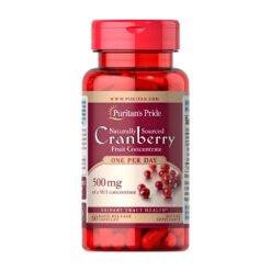Puritan's Pride Cranberry, For Antioxidant Support, Clear Skin, Urinary & Bladder Health in both Women & Men. 500mg - 60 Capsules                                                            Exp: