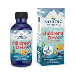 Nordic Naturals Children's DHA Xtra 535mg           Berry Punch Flavour Syrup- For Cognitive and Immune Function, Learning, Social Development, Attention, Focus-60mls                                                        Exp: