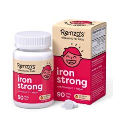 Renzo's Iron Supplement for Kids, 9mg with Vitamin C Orange Flavour-                                                                                                 For Cellular Health, Growth and Development, Energy metabolism and Overall Health-90 Melty Tablets                                                               Exp: