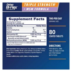 Alternative view of Osteo Bi-Flex Triple Strength with Glucosamine, Chondroitin, MSM & Vitamin D- Joint Health Support, Improved Flexibilty, Stiffness Relief. - 80 Tablets                                                           Exp: