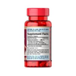 Alternative view of Puritan's Pride Cranberry, For Antioxidant Support, Clear Skin, Urinary & Bladder Health in both Women & Men. 500mg - 60 Capsules                                                            Exp: