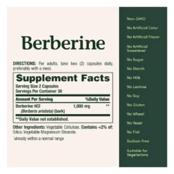 Alternative view of Nature Bounty Berberine, 1000mg. Support For Weight Loss, PCOS, Heart Health, Cholesterol & Blood Glucose level in a Normal Range- 60 Capsules Exp:06/2027