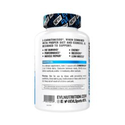 Alternative view of EVL L-Carnitine With Stimulant Free-L-Tartrate, 500mg. Support For Weight Loss, Lean Muscle Growth & Fat Burning, -120 Capsules                                                       Exp: