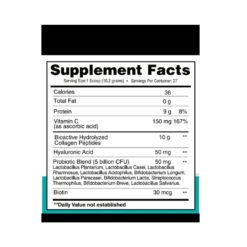 Alternative view of Earth's Creation Collagen with Probiotic Nourish + Glow -10g, Unflavoured. Support for Supple Skin, Healthy Hair, Nails & Joints - 275g                                                                  Exp: 06/2028