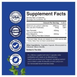 Alternative view of Nature's Craft Saw Palmetto for Men With Beta-Sitosterol -450mg. For Optimal Prostate, Urinary Health, Bladder Control, Improved Energy, Wellness & Hair Restoration-100 Capsules                                                             Exp:09/2027