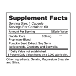 Alternative view of Earth's Creation Cranberry, Pumpkin Seed & Soy Germ Extract For Bladder Care, Urinary Health, Antioxidant Support, 650mg- 60 Capsules                                                                   Exp: