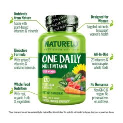 Alternative view of NATURELO One Daily Multivitamin For Women With Activated Vitamins: Folate, Methylcobalamin. To Nourish Whole body, Organic Whole Foods to Boost Energy & Health - 60 capsules                                               Exp: 06/2027
