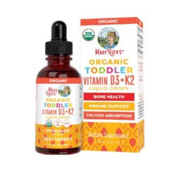 Mary Ruth Organic Toddler 600IU Vitamin D3 + K2 Liquid Drops, Unflavoured for Bone Health, Immune Support and Calcium Absorption-30ml.                                                                                           Exp: