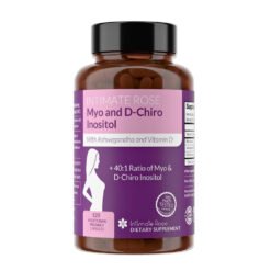Intimate Rose Myo & D- Chiro Inositol 205g with Ashwaghandha & Vitamin D. For Hormonal Balance, Ovarian Health, PCOS Support, Improved Insulin Sensitivity, Weightloss & Wellness  - 120 Capsules                                             Exp: