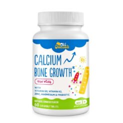 ChiQwench High Absorption Calcium, 500MG, with Vitamin D3, K2, Magnesium, Zinc & Prebiotics for Children, Orange Flavour. For Growth, Bone, Teeth & Joint Support, - 60 Tablets.                                Exp: