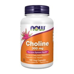 Now Foods Choline, 300mg. For Cognitive Support, Nervous System and Liver Health, 100 Capsules.   Exp: