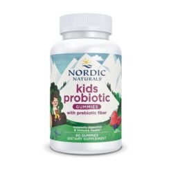 Nordic Naturals Kids Nordic Flora Probiotic Gummies, 1.5 Billion CFU & Prebiotic Fiber, For Gut & Immune Support, Digestive Wellness. Merry Berry Punch, Non-GMO, Vegan- 60 Gummies                                                             Exp: 10/2027