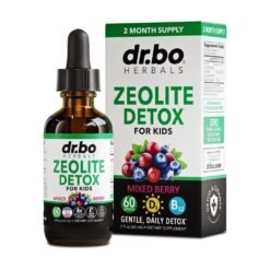 Dr Bo Zeolite Detox for Kids, Advanced Clinoptilolite With Vitamins B12 & D.  Gentle Support for Detox, Development, Behavior, Energy, Gut Health, Focus & Speech, 60mls.      Exp:07/2027