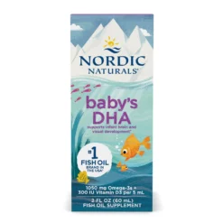 Nordic Naturals Baby’s DHA, Unflavored, 1050 mg Omega-3 + 300 IU Vitamin D3 - Supports Brain, Vision & Nervous System Development in Babies - Non-GMO -60mls. Exp:04/2027