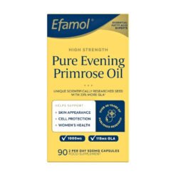 Efamol Pure Evening Primrose Oil, 1000mg. Natural Skin Supplement- Supports Hormonal Balance, Skin Firmness, Hydration, Wrinkles & Smoothness - 90 Softgels                                                      Exp: