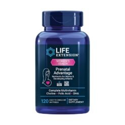 Life Extension Prenatal Advantage Vitamins for Women with Activated Methyl Folate & Vitamin B12 + DHA, Choline, For Daily Maternal & Fetal Nutritional Support, Fetal Development, 120 Softgels.                                  Exp:10/2027