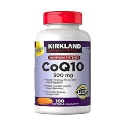 Kirkland Signature CoEnzyme Q10 300mg, Antioxidant Support for Heart Health, Blood Pressure & Improved Energy-100 softgels                                                                        Exp:06/ 2027