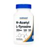 Nutricost N-Acetyl L-Tyrosine (NALT), 350MG. For Improved Focus, Memory, Alertness & Neurotransmitter Support,  120 Capsules.  |4 Months Supply|   Exp:  12/2028